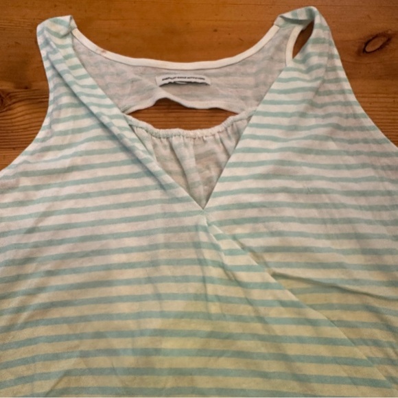 American Eagle Cross Over high- Low Striped Sleeveless Top - Picture 7 of 9